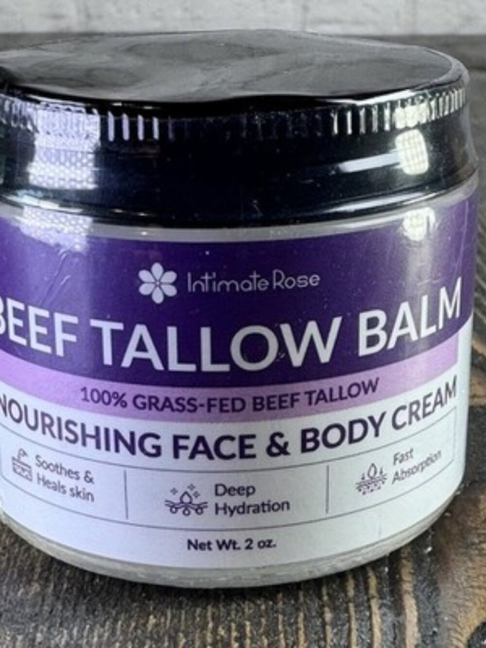 Intimate‎ Rose Beef Tallow Balm – 100% Grass-Fed Tallow & Honey Balm for Skin